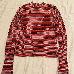Turtleneck striped longsleeve shirt